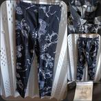 Loavies zwarte broek met witte tijgerprint S, Zwart, Ophalen of Verzenden, Maat 36 (S), Lang