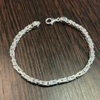Zilveren armband koningsschakel massief 925 italy, Ophalen of Verzenden, Zo goed als nieuw, Goud