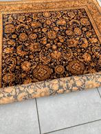 Prachtig Sfeervol Donker-Blauw/Bruin Vintage Vloerkleed., Ophalen