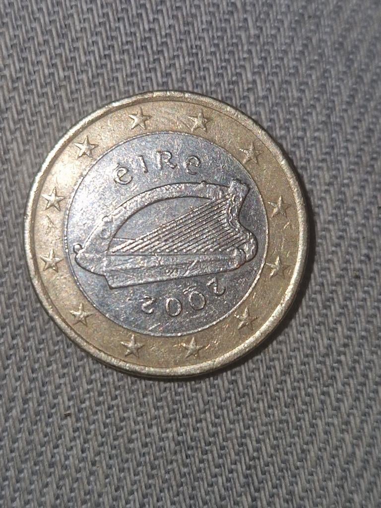 1 euromunt 2002 Ierland met misslag, Postzegels en Munten, Munten | Europa | Euromunten, Ophalen, Ierland, 2 euro