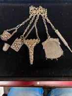 Zilveren Chatelaine ketting uit 1889 Engeland, Ophalen of Verzenden, Zilver