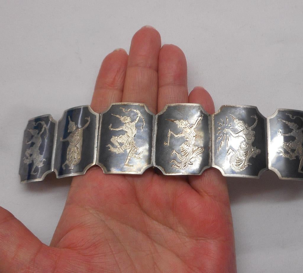 Zilveren antieke royale armband nr.1057, Sieraden, Tassen en Uiterlijk, Antieke sieraden, Verzenden, Zilver, Armband