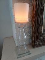 Glazen Rivièra Maison kandelaars + GRATIS een RM mini stolp!, Overige materialen, 25 tot 50 cm, Wit, Ophalen of Verzenden