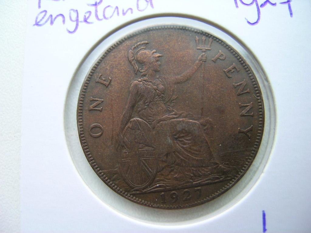 Penny 1927 Engeland (nr 1), Postzegels en Munten, Munten | Europa | Niet-Euromunten, Ophalen of Verzenden, Overige landen, Losse munt