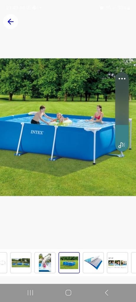 Intex Opzetzwembad - Rechthoekig Familiezwembad, Ophalen of Verzenden, Zo goed als nieuw, Opzetzwembad, 200 tot 400 cm