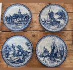 Delfts Blauw wandborden set 'De Lente' en 'De Winter', Ophalen of Verzenden