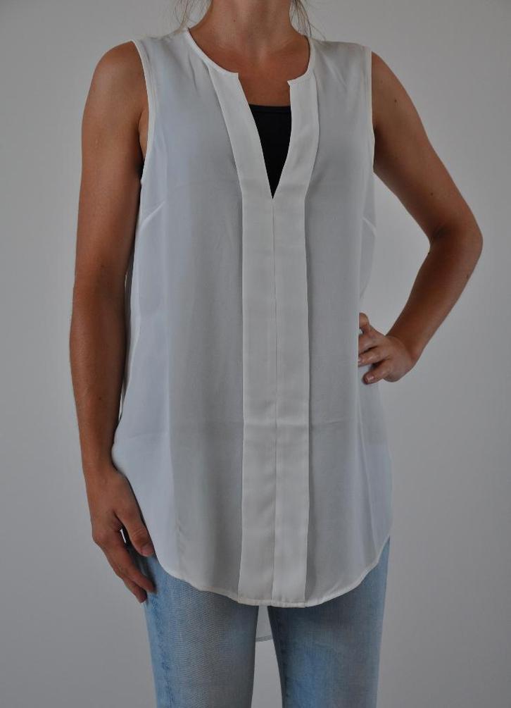 h&m top xs, tuniek xs, witte top xs, tuniek xs, blouse xs,34, Kleding | Dames, Tops, Nieuw, Maat 34 (XS) of kleiner, Wit, Zonder mouw