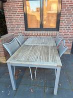 Tuinset , met 6 stoelen, Ophalen of Verzenden, Zo goed als nieuw, Aluminium