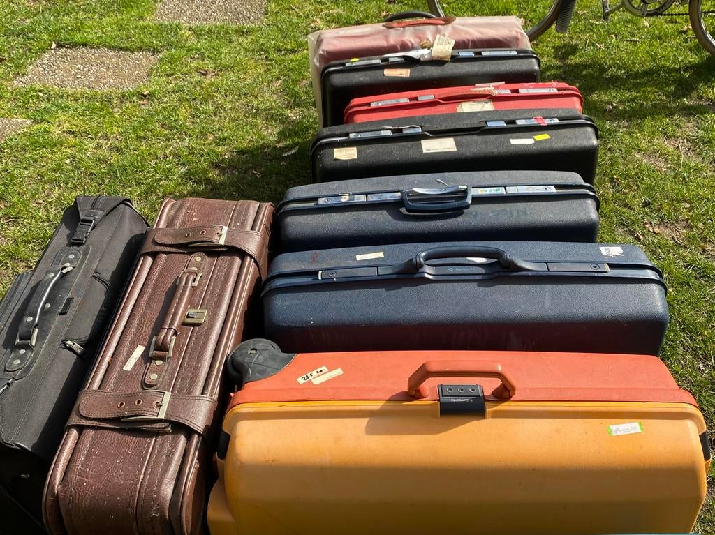 Diverse koffers, Wieltjes, Gebruikt, Hard kunststof, 45 tot 55 cm