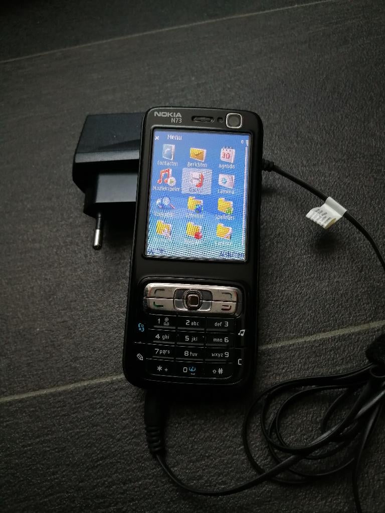 OP=OP!! MOOIE ZWARTE NOKIA N73 MOBILE PHONE INCL OPLADER, Gebruikt, Zwart, Fysiek toetsenbord, 3 tot 6 megapixel