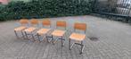 Vintage schoolstoelen, Ophalen, Gebruikt, Bruin