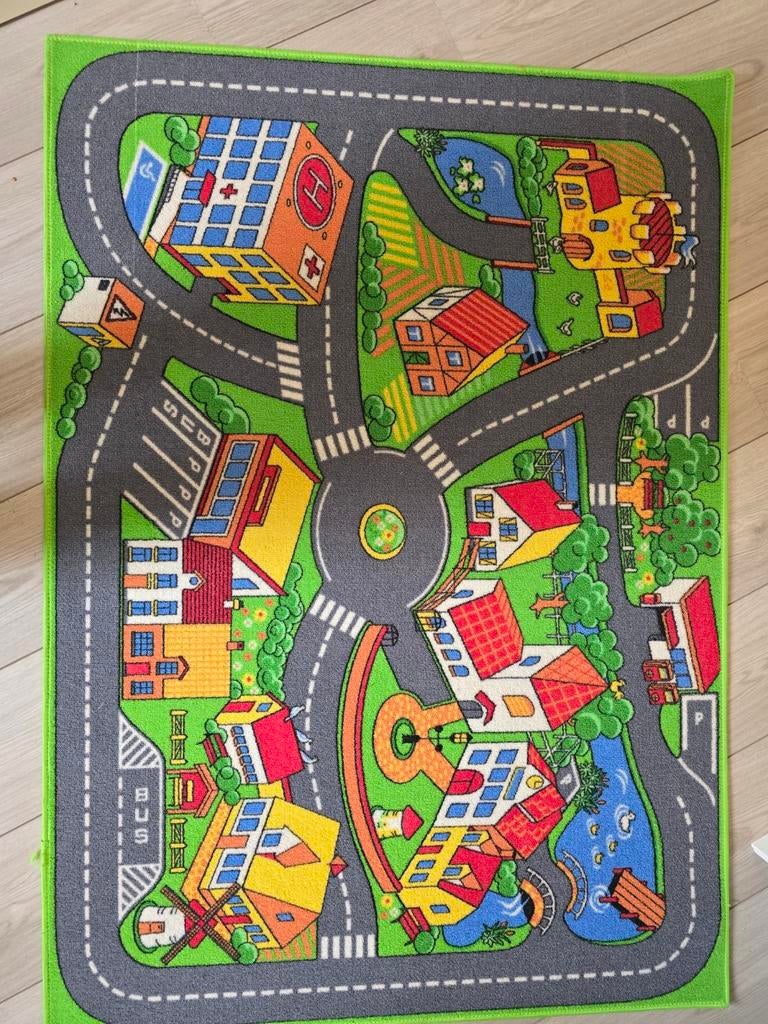 Speelmat met wegen en gebouwen, Ophalen, Zo goed als nieuw