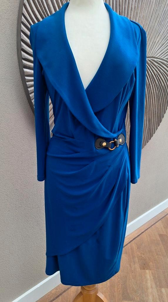 Als nieuw! Prachtige jurk Joseph Ribkoff, 38, Kleding | Dames, Jurken, Zo goed als nieuw, Maat 38/40 (M), Blauw, Knielengte, Ophalen of Verzenden