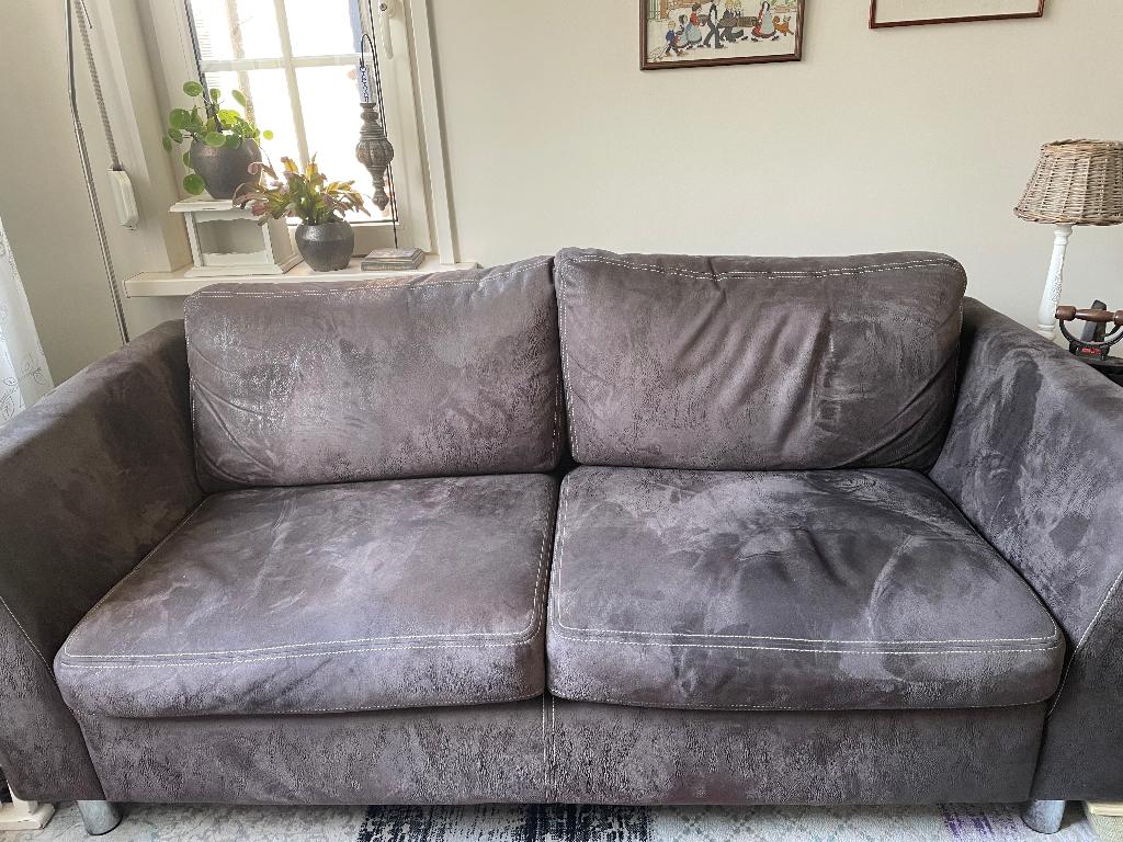 Bankstel, Huis en Inrichting, Banken | Bankstellen, Ophalen, Gebruikt, Tweepersoons, Rechte bank