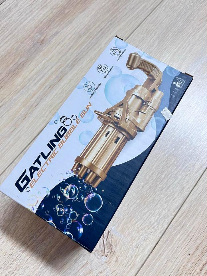 Gatling Bellenblaaspistool - Elektrisch Bellenblaas Geweer, Kinderen en Baby's, Speelgoed | Buiten | Actiespeelgoed, Nieuw, Ophalen of Verzenden