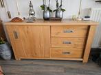 Eiken dressoir met lades en deur, Huis en Inrichting, Kasten | Dressoirs, Ophalen, Gebruikt, 100 tot 150 cm, Eikenhout
