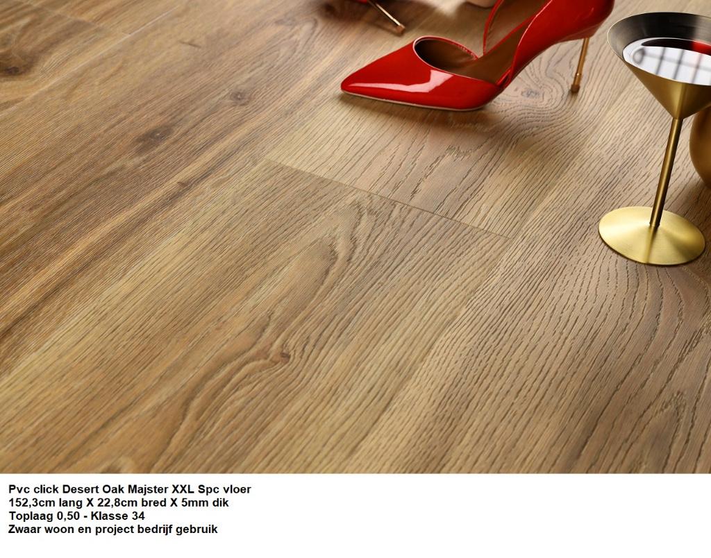Pvc click Desert Oak Majster XXL Plank 152cm lang €19,95m2, Bruin, 75 m² of meer, Nieuw, Ophalen of Verzenden