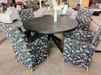 Eethoek, ronde tafel met 4 stoelen. Mooi!, Ophalen, Overige materialen, Rond, Zo goed als nieuw