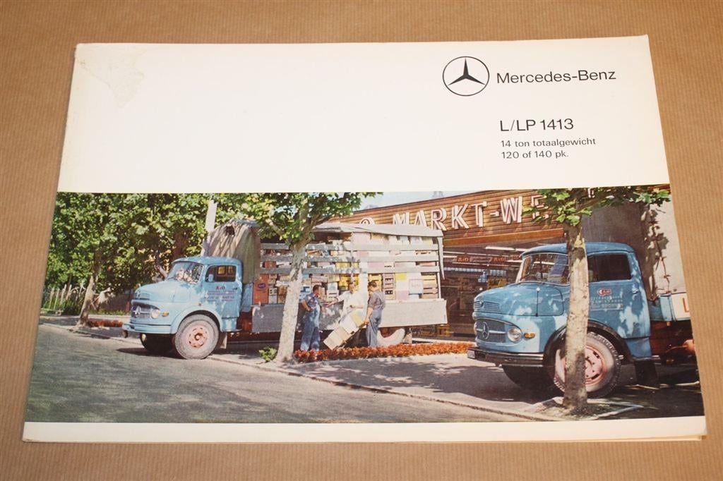 Brochure - Mercedes vrachtwagen LP 1413 - Circa 1960, Boeken, Ophalen of Verzenden, Zo goed als nieuw, Tractor en Landbouw