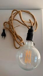 Grote LED lamp met juten snoer, Led-lamp, Gebruikt, E27 (groot), Ophalen