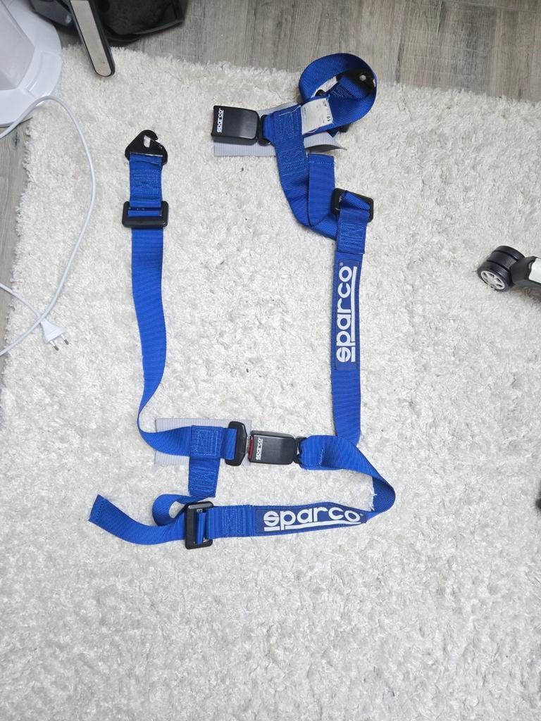 Sparco 3-punts gordel blauw x 2, Auto diversen, Ophalen of Verzenden, Zo goed als nieuw