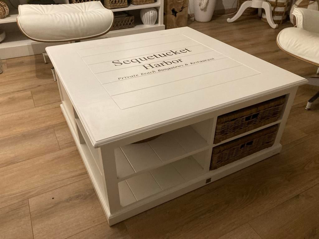 Stijlvolle RM Salontafel met Opbergruimte, Huis en Inrichting, Gebruikt, Vierkant, Minder dan 50 cm, Overige houtsoorten