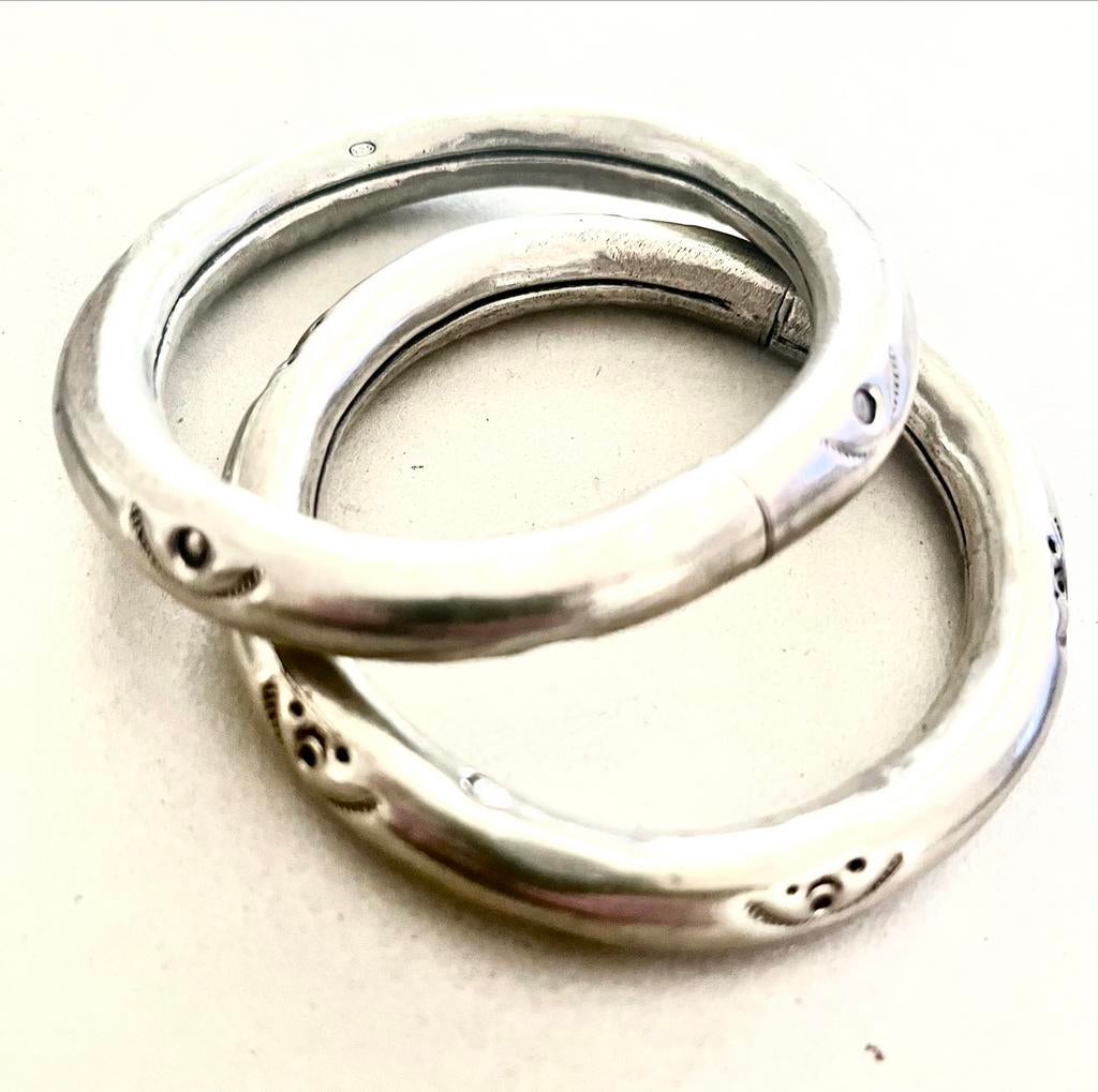 Antieke Berber Zilveren Armbanden 925 Zon en Maan, Verzenden, Gebruikt, Zilver