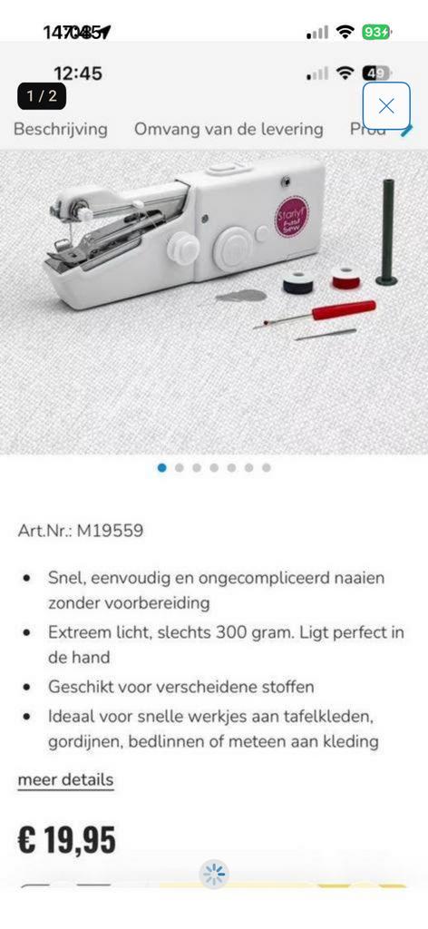 mini naaimachine, Hobby en Vrije tijd, Naaimachines en Toebehoren, Ophalen of Verzenden, Gebruikt, Naaimachine, Overige merken