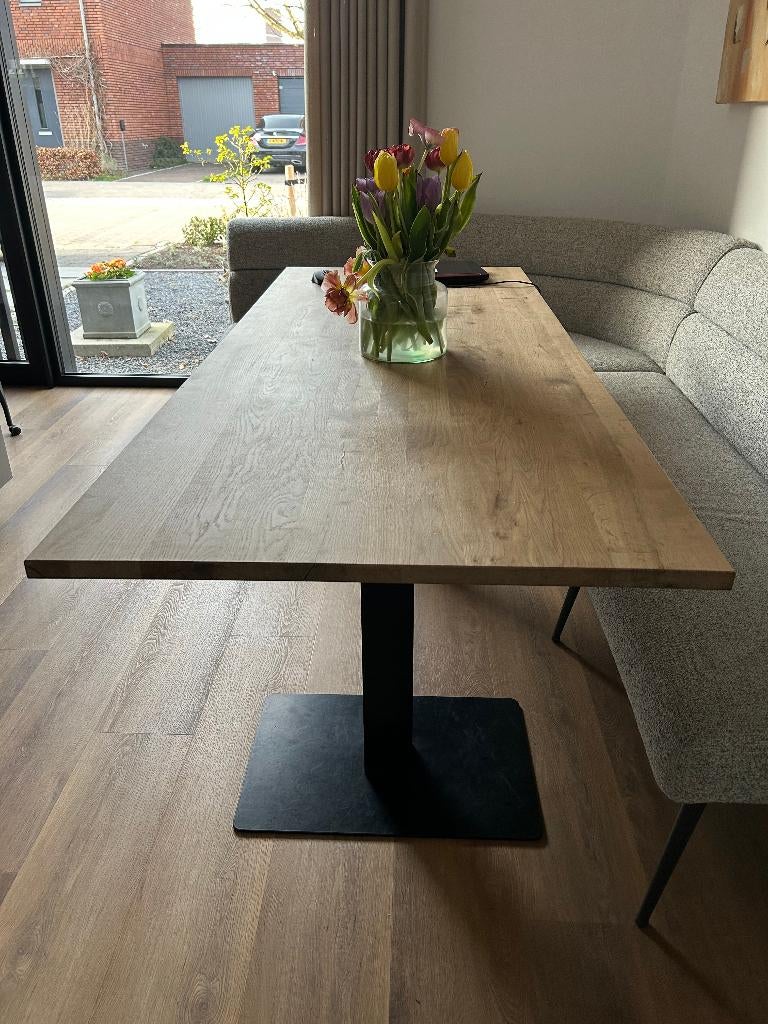 Tafel, Huis en Inrichting, Ophalen, Eikenhout, 200 cm of meer, 50 tot 100 cm