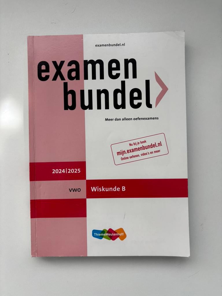 Examenbundel wiskunde B 2024/2025, Boeken, Schoolboeken, Ophalen of Verzenden, Zo goed als nieuw, VWO, Wiskunde B