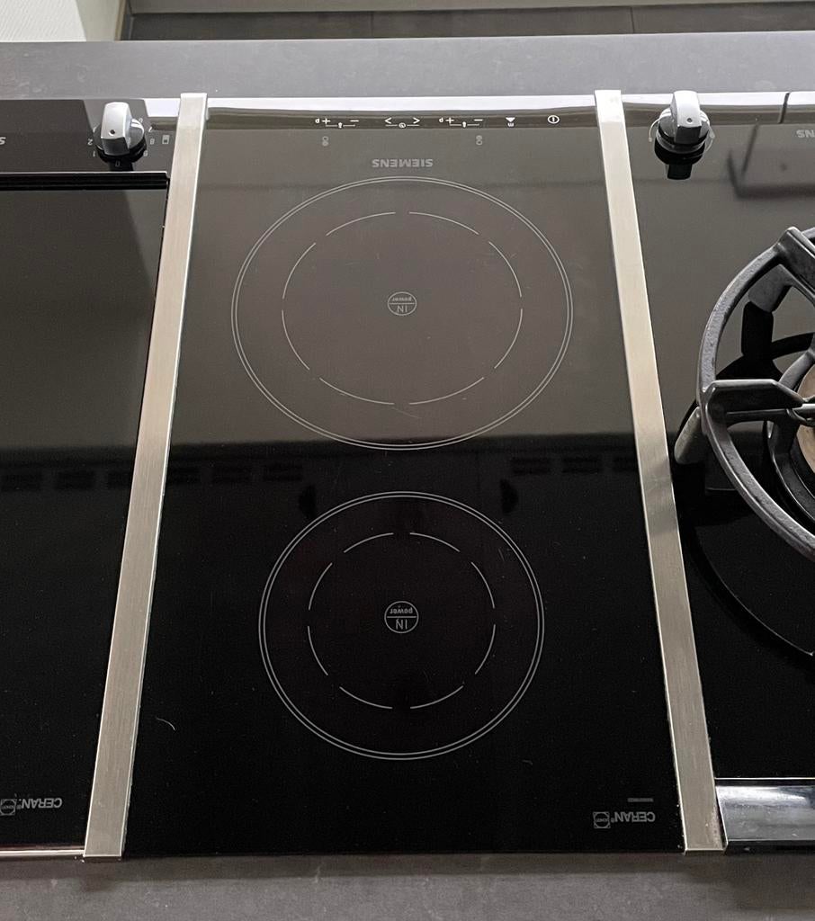Siemens Ceran inductiekookplaat, 3 kookzones of minder, Ophalen of Verzenden, Zo goed als nieuw, Inbouw
