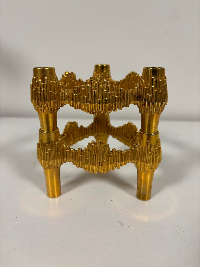 2 Quist Stoff Nagel kandelaars goud, Antiek en Kunst, Ophalen of Verzenden, Goud