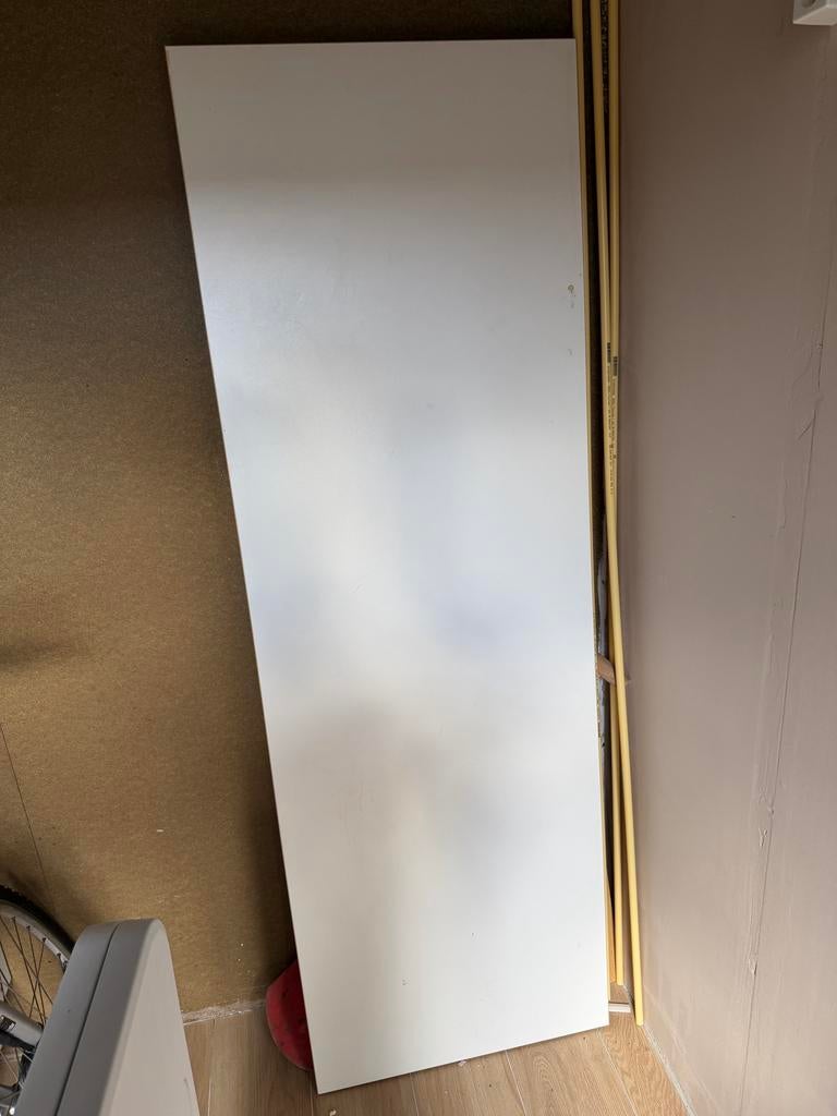 IKEA werkblad wit 186x62x4 cm, Ophalen, Gebruikt, Wit, 150 tot 200 cm