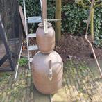 Grote koperen destilleerketel met thermometer, Ophalen