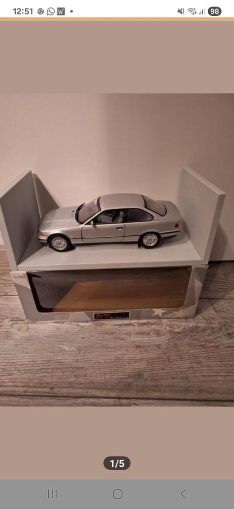 Bmw 328i coupé zilver 1:18 UT models, Hobby en Vrije tijd, Modelauto's | 1:18, Ophalen of Verzenden, Zo goed als nieuw, Auto, UT Models