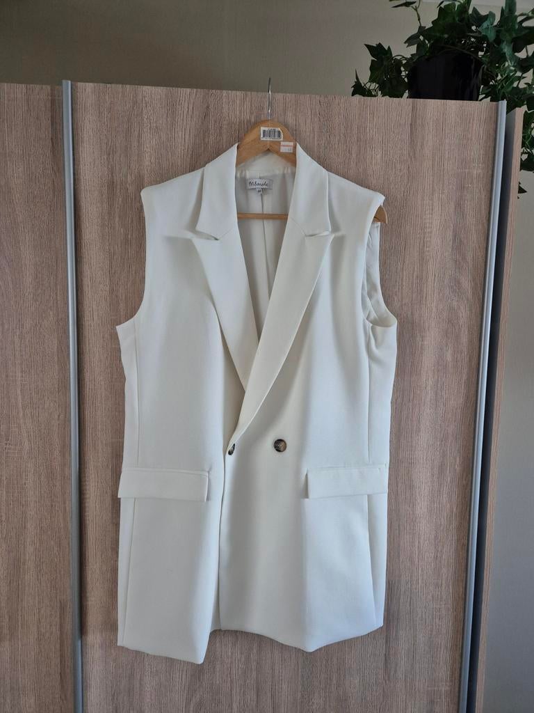 Ms Mode Estvl gilet, maat XL, Kleding | Dames, Bodywarmers, Wit, Maat 46/48 (XL) of groter, Ophalen of Verzenden, Zo goed als nieuw