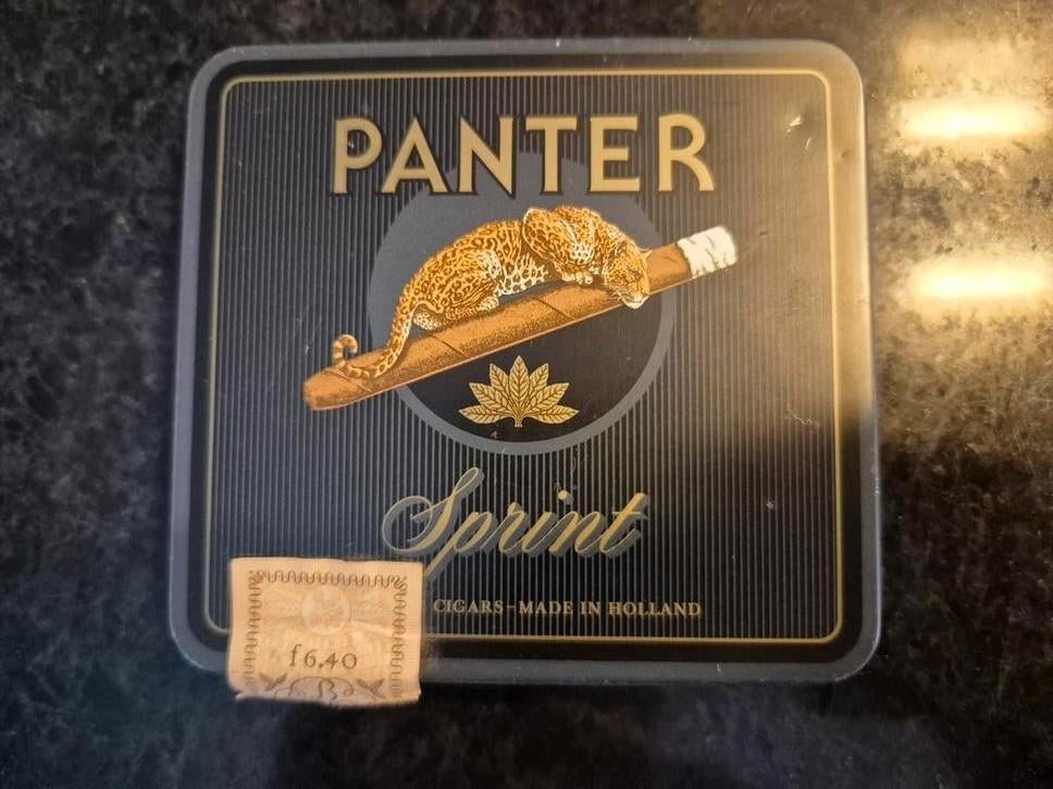 Sigarendoosje/blik Panter Sprint (leeg) vintage, Ophalen of Verzenden