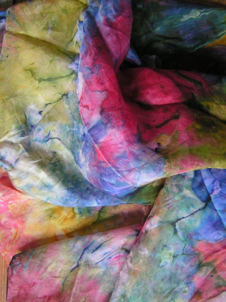 100% zijden sjaal nr WW 554, Verzenden, Zo goed als nieuw, Maat 46/48 (XL) of groter, Sjaal