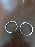 Zilveren creolen met steentjes,  gemerkt, San Oliver., Ophalen of Verzenden, Zo goed als nieuw, Zilver, Zilver