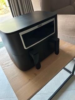 Airfryer Bourgine zwart 2 x 4 ltr., Witgoed en Apparatuur, Airfryers, Ophalen of Verzenden, Zo goed als nieuw, Airfryer