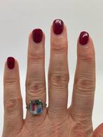 C803 Prachtige zilveren ring mystic topaas maat 17, Ophalen of Verzenden, Zilver, Ring, Met edelsteen
