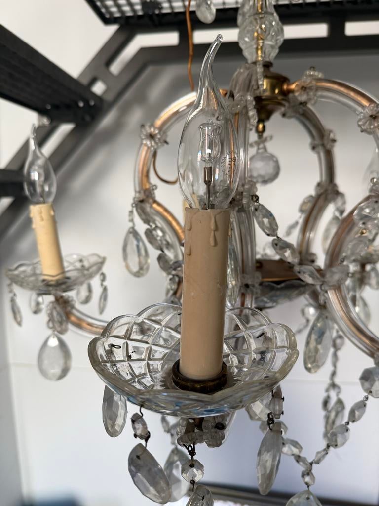 2 Kroonluchters met losse onderdelen - Klassiek design, Ophalen, Gebruikt, Glas
