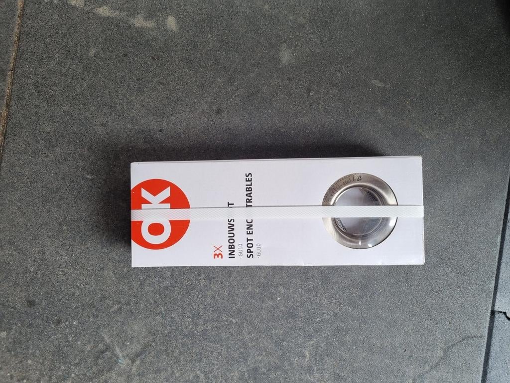3x Inbouwspots GU10 - Nieuw in verpakking, Metaal of Aluminium, Nieuw, Ophalen of Verzenden, Inbouw