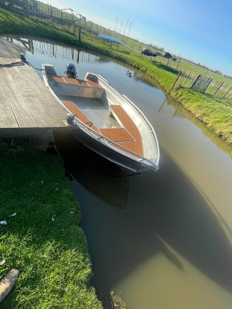 Qwest aluminium bootje 4 meter lang., Tot 10 pk, Aluminium, Ophalen of Verzenden, Zo goed als nieuw