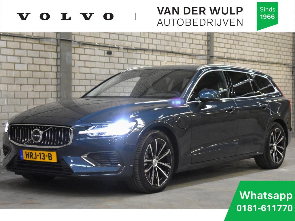Volvo V60 T6 350PK AWD Essential Bright | BLIS | Leder | Ada, Auto's, Automaat, Gebruikt, 4 cilinders, Blauw