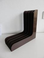 lp houder bruin kunststof LP rack voor vinyl platen, Ophalen of Verzenden, Zo goed als nieuw, Overige formaten