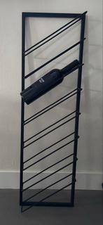 Stijlvol zwart metalen bistro wijnrek voor 6 flessen, Huis en Inrichting, Woonaccessoires | Wijnrekken, Gebruikt, 5 tot 15 flessen