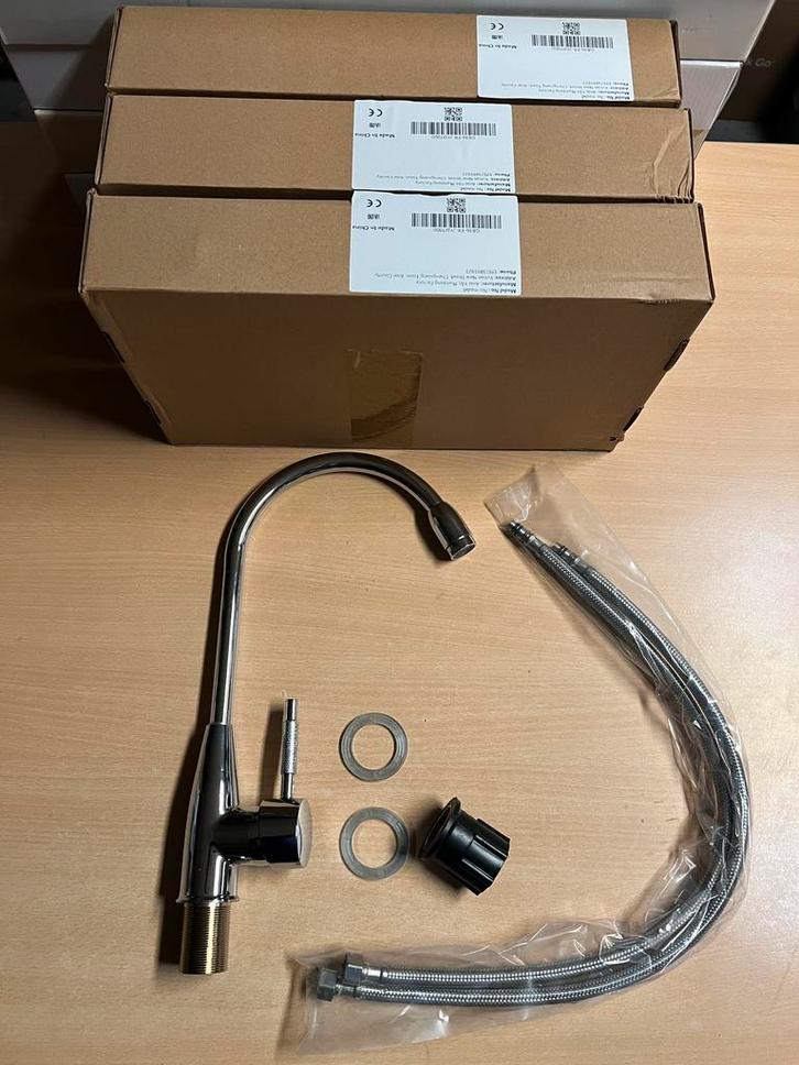 Partij Keuken mengkraan 1 greeps Chroom, Doe-het-zelf en Verbouw, Sanitair, Nieuw, Kraan, Chroom, Ophalen of Verzenden