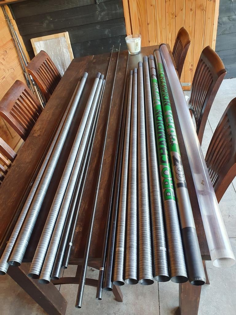 Vaste hengel 13 meter met 2 topsets, Ophalen, Overige materialen, 6 meter of meer, Overige typen