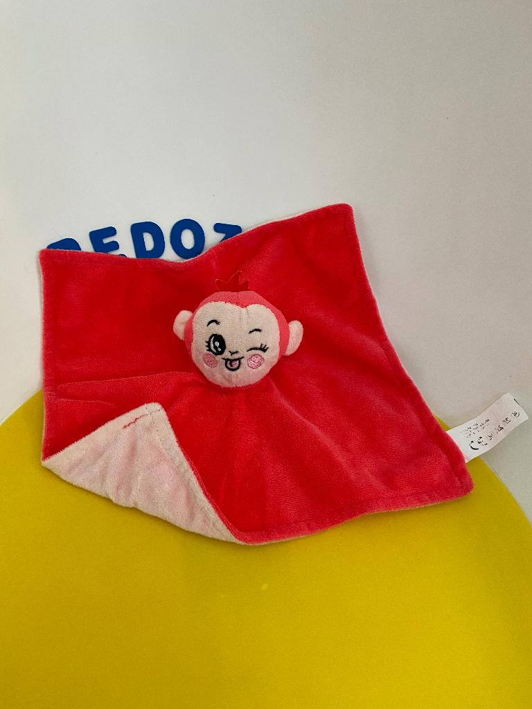 586 Wibra doekje aap roze, Ophalen of Verzenden, Overige typen, Met label